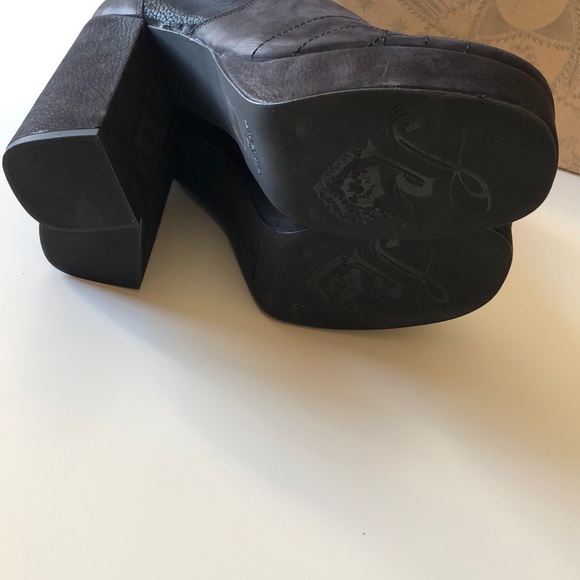 Free People Black leather Suede Platform Boots - Picture 11 of 15